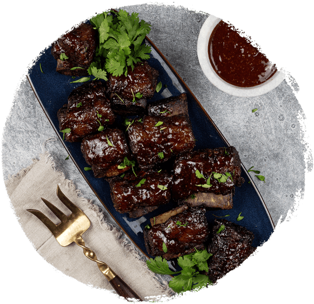Marukan Smoked Beef Short Ribs with Sweet and Tangy Barbecue Sauce