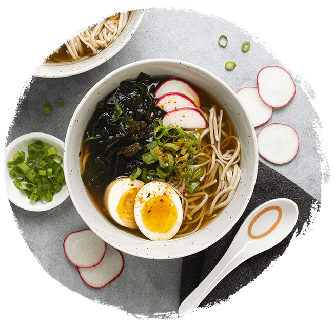 Marukan Toshikoshi Soba with Yuzu Ponzu Pickled Eggs