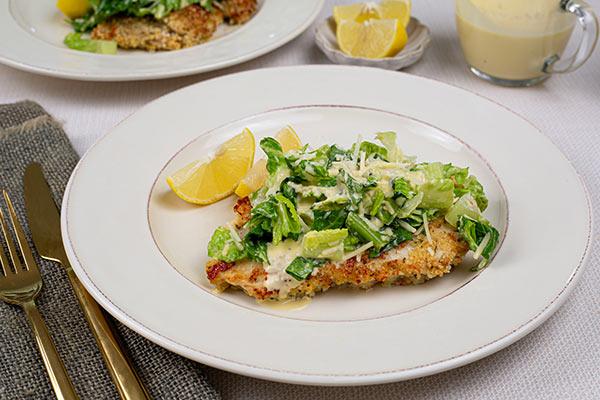 Marukan Chicken Cutlets with Caesar Salad