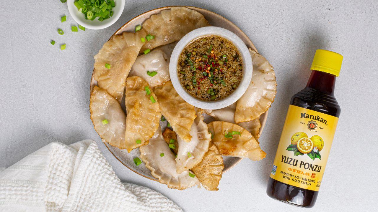 Marukan Pork Dumplings with Yuzu Ponzu Dipping Sauce